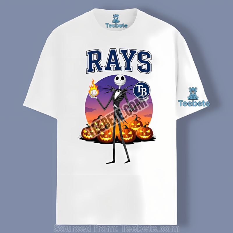 Jack Skellington Halloween Spirit With Tampa Bay Rays Regular Shirt