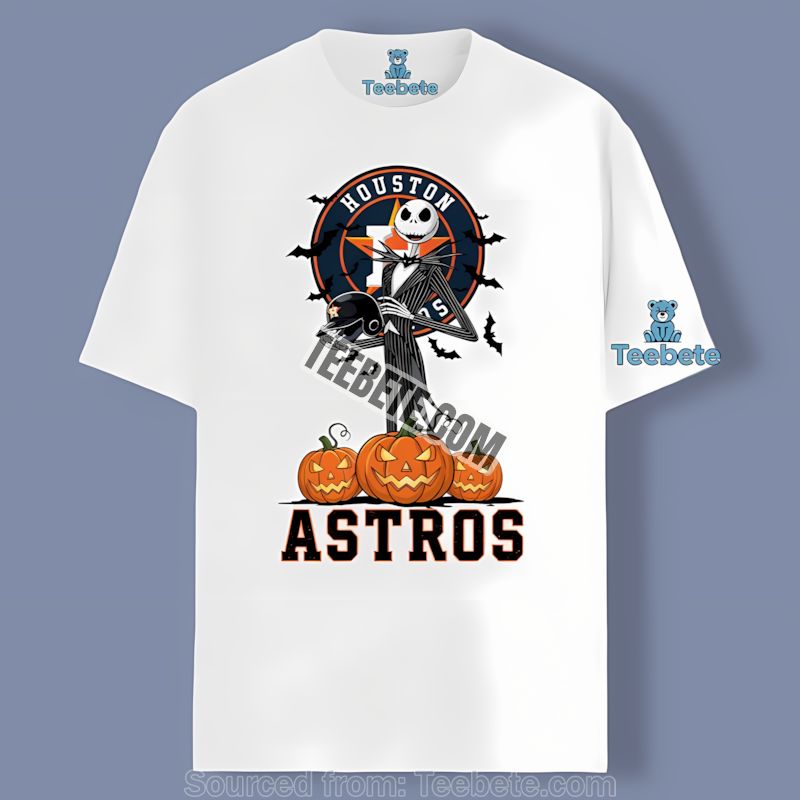 Jack Skellington Houston Astros Halloween Pumpkin Shirt