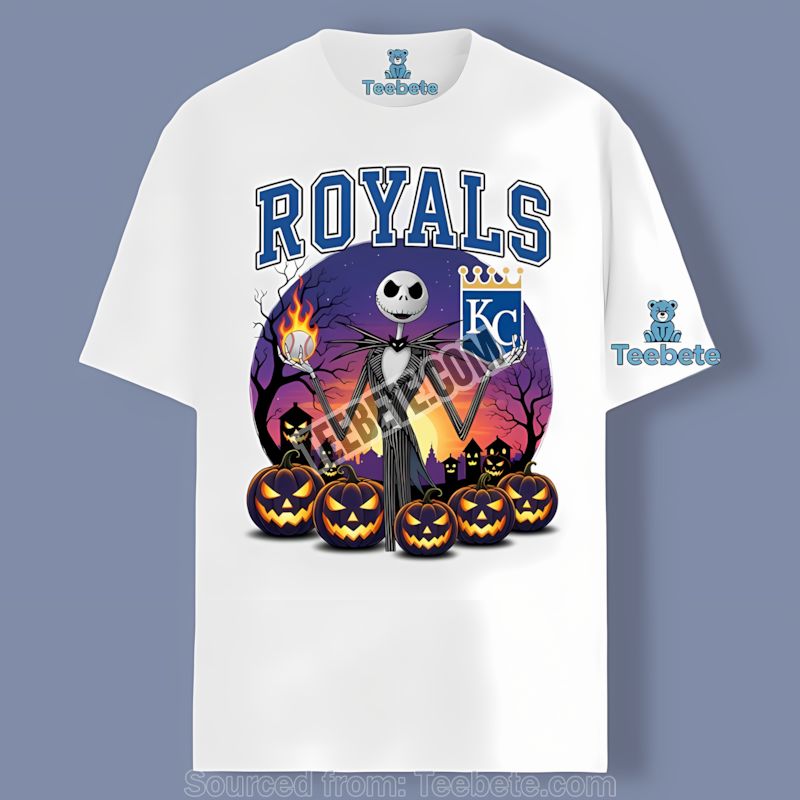 Jack Skellington Kansas City Royals Halloween Pumpkin Shirt