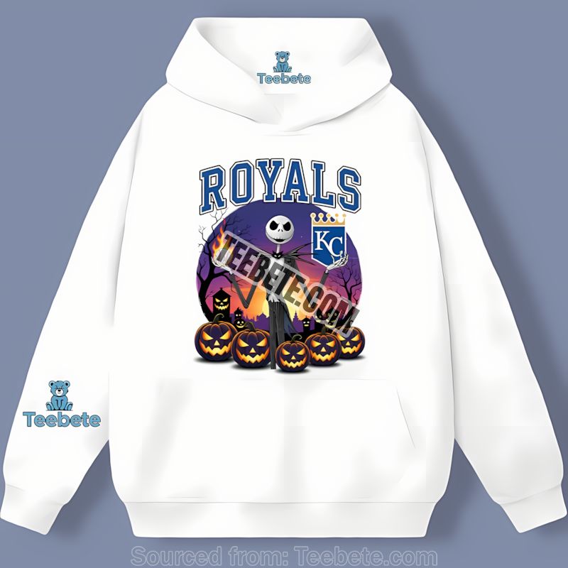 Jack Skellington Kansas City Royals Halloween Color Hoodie Jack Skellington Kansas City Royals Halloween Color Hoodie