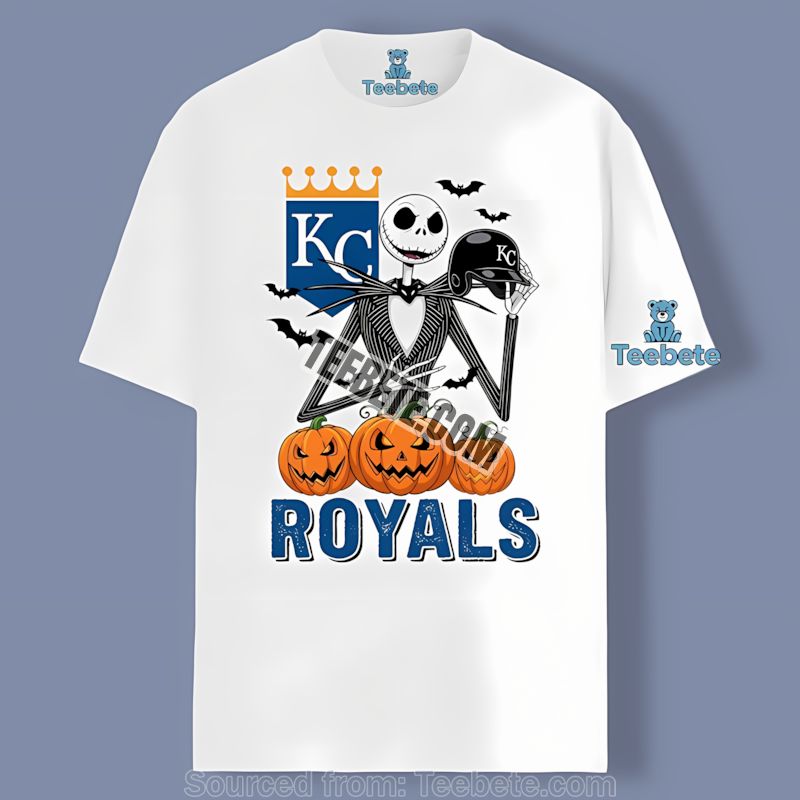 Jack Skellington Kansas City Royals Halloween Pumpkin Shirt