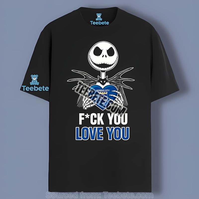 Jack Skellington Kansas City Royals Heart Graphic Shirt