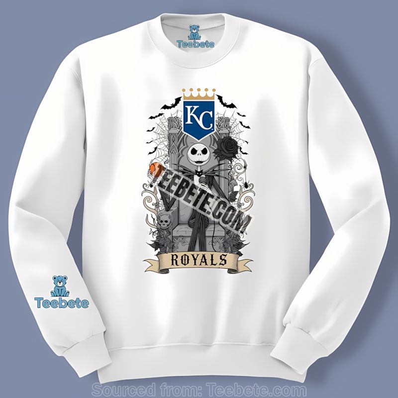 Jack Skellington Kansas City Royals Throne Scene Long Sleeve Jack Skellington Kansas City Royals Throne Scene Long Sleeve