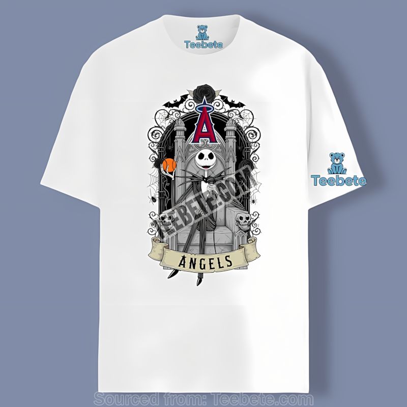 Jack Skellington Los Angeles Angels Throne Shirt For Adult Fans