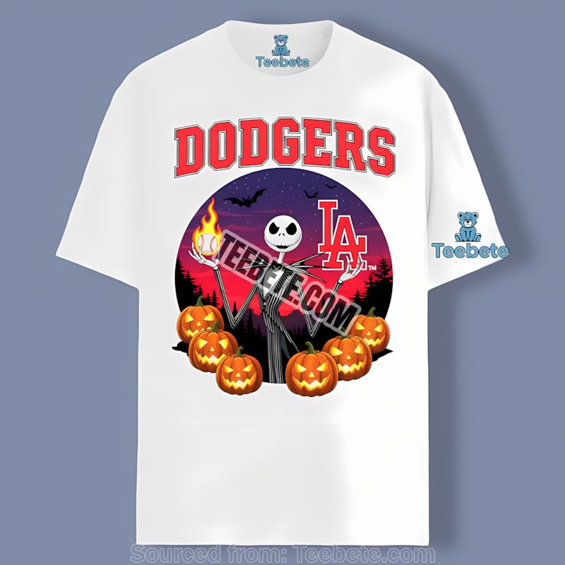 Jack Skellington Los Angeles Dodgers Halloween Trendy Shirt