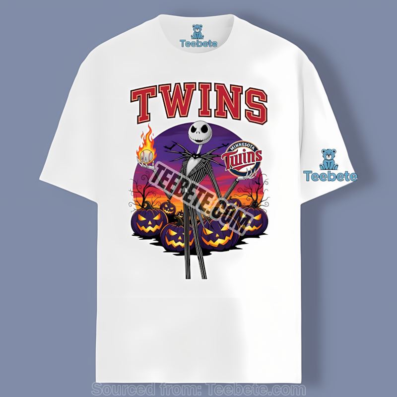 Jack Skellington Minnesota Twins Halloween Retro Shirt