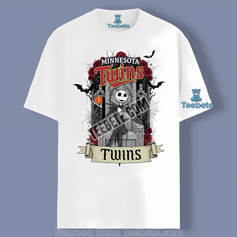Jack Skellington Minnesota Twins Throne Shirt For Adults