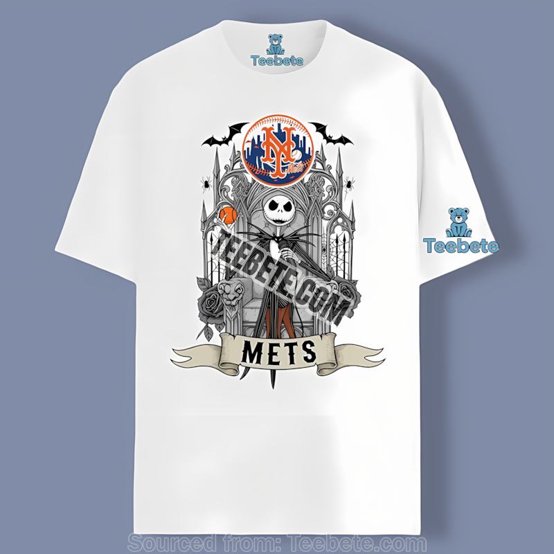 Jack Skellington New York Mets Throne Color Shirt