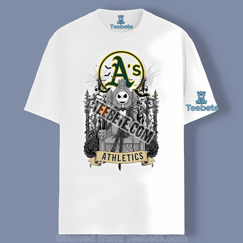 Jack Skellington Oakland Athletics Throne Trendy Shirt