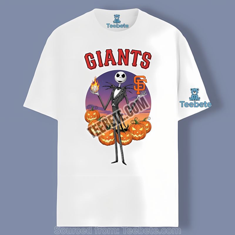 Jack Skellington San Francisco Giants Halloween Pumpkin Retro Shirt