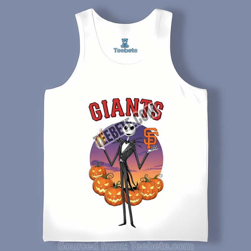 Jack Skellington San Francisco Giants Halloween Adults Tanktop Jack Skellington San Francisco Giants Halloween Adults Tanktop