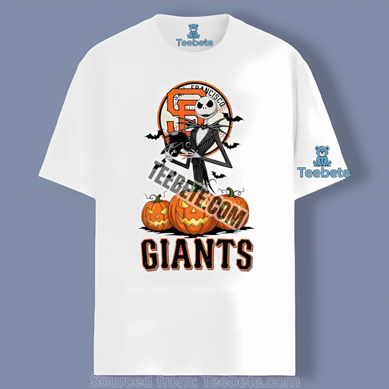 Jack Skellington San Francisco Giants Halloween Pumpkin Retro Shirt