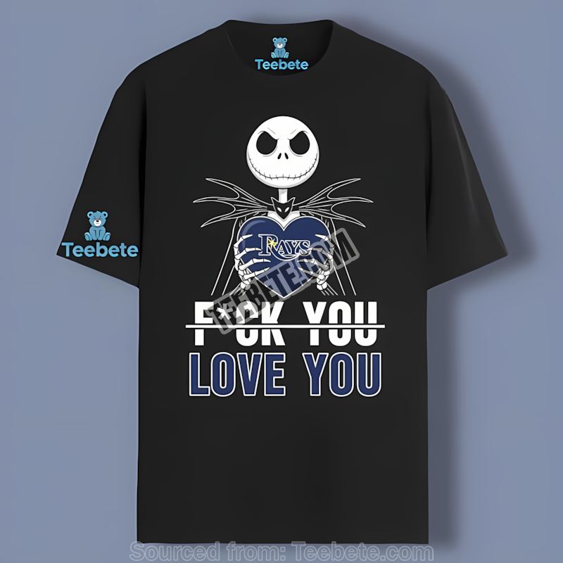 Jack Skellington Shows Tampa Bay Rays Heart Sports Shirt