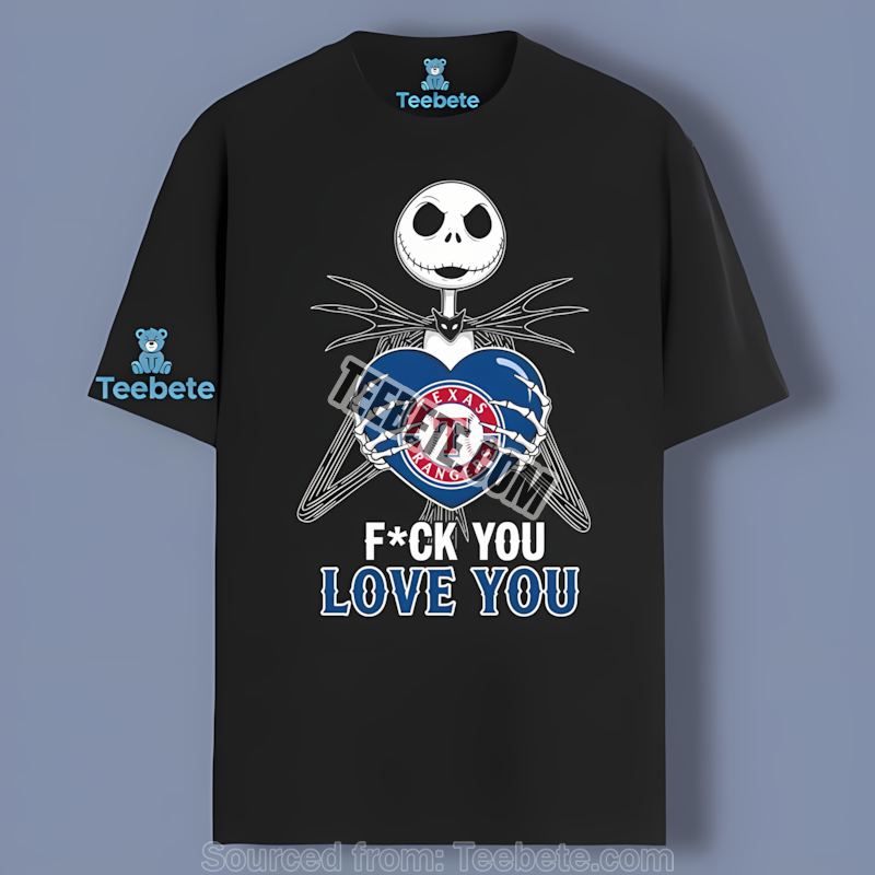 Jack Skellington Texas Rangers Heart Regular Shirt