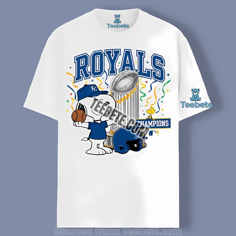 Kansas City Royals Champions Snoopy Celebration Vintage Shirt
