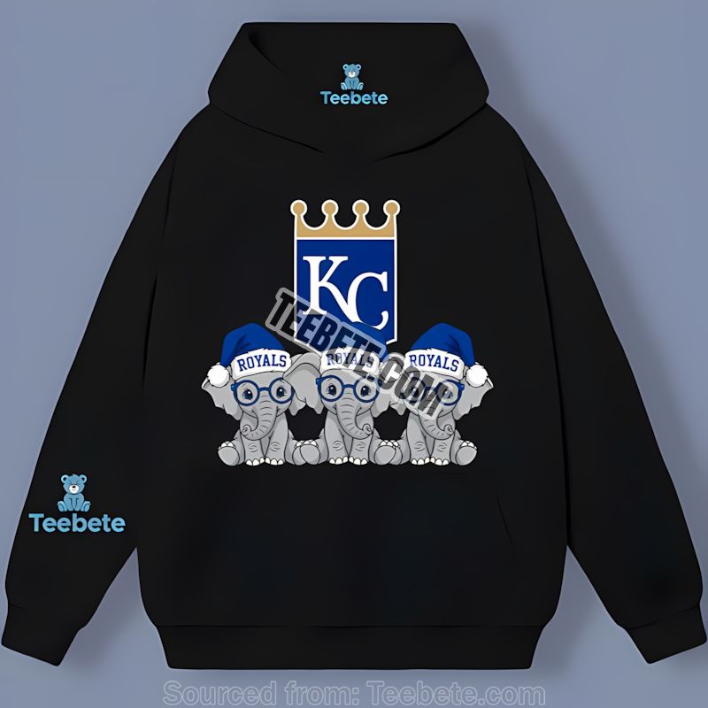 Kansas City Royals Christmas Elephants Holiday Themed Hoodie Kansas City Royals Christmas Elephants Holiday Themed Hoodie