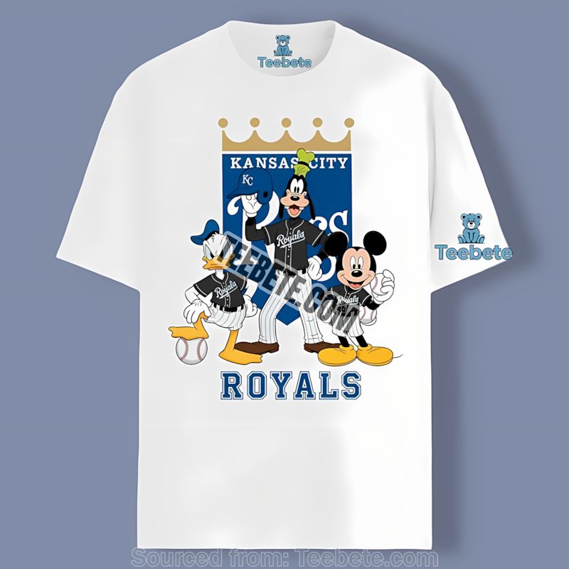 Kansas City Royals Disney Mickey Donald Goofy Vintage Shirt