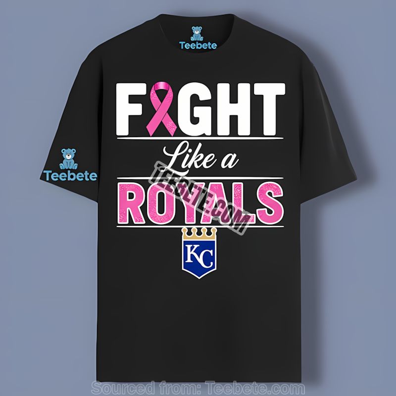 Kansas City Royals Fight Like A Girl Breast Cancer Shirt