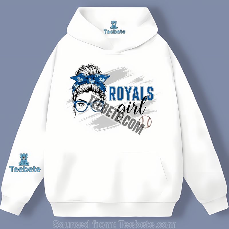 Kansas City Royals Girl Vintage Baseball Fan Hoodie Kansas City Royals Girl Vintage Baseball Fan Hoodie