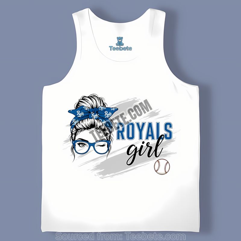 Kansas City Royals Girl Vintage Baseball Fan Tanktop Kansas City Royals Girl Vintage Baseball Fan Tanktop