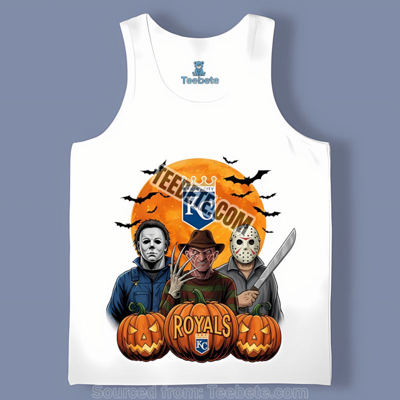 Kansas City Royals Halloween Jason Myers Freddy Graphic Tanktop Kansas City Royals Halloween Jason Myers Freddy Graphic Tanktop