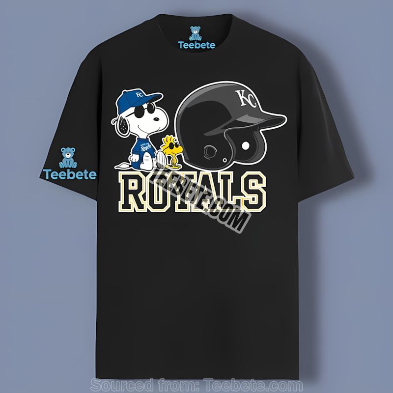 Kansas City Royals Helmet Vs Snoopy Woodstock Classic Shirt
