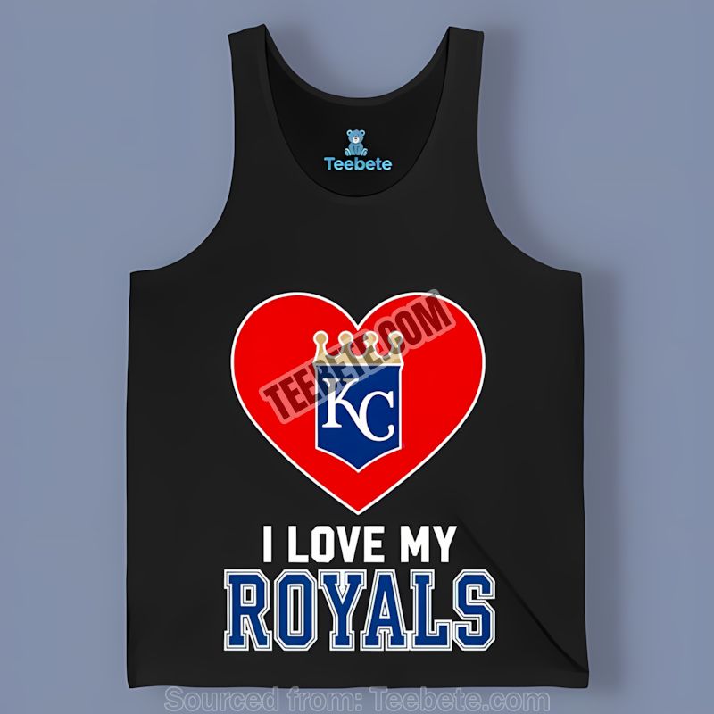 Kansas City Royals I Love My Royals Heart Retro Fan Tanktop Kansas City Royals I Love My Royals Heart Retro Fan Tanktop
