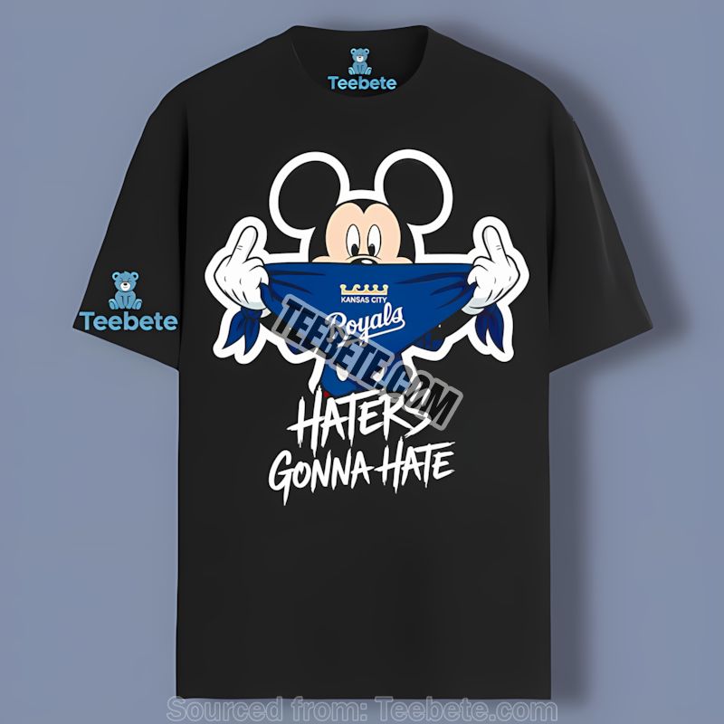 Kansas City Royals Mickey Haters Gonna Hate Adults Fan Shirt