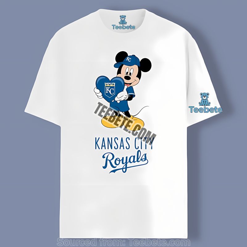 Kansas City Royals Mickey Heart Graphic Unisex Shirt