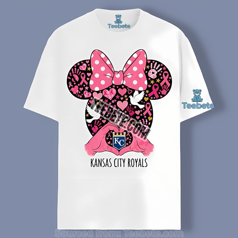Kansas City Royals Minnie Mouse Breast Cancer Awareness Shirt