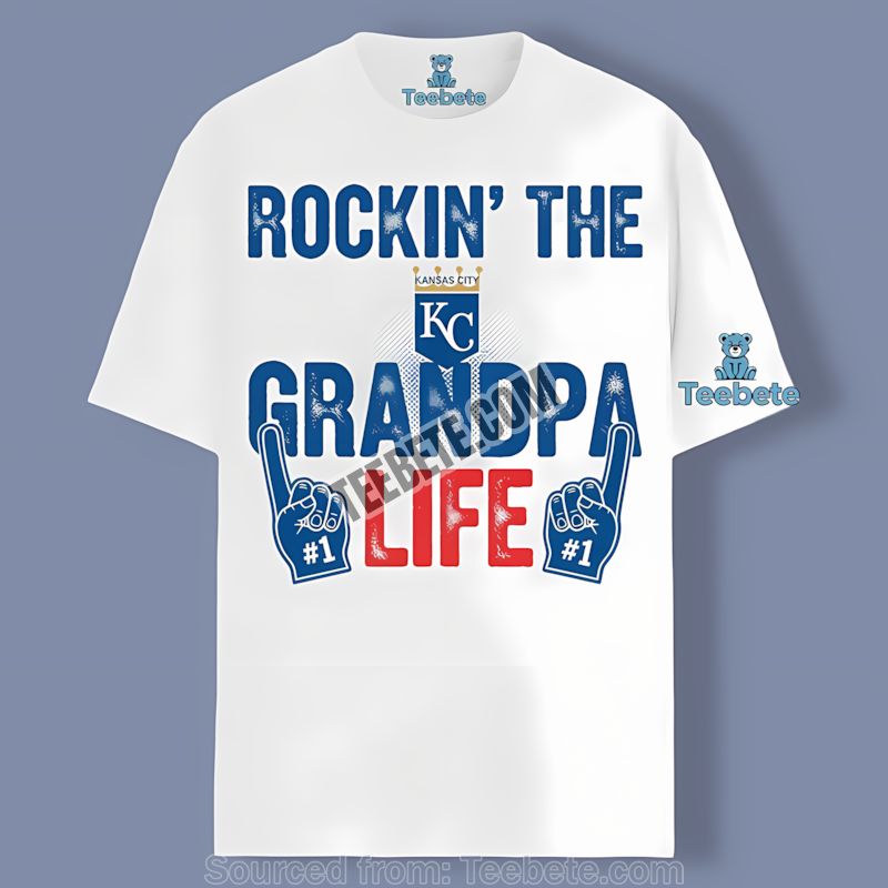 Kansas City Royals Rockin The Grandpa Life Baseball Shirt
