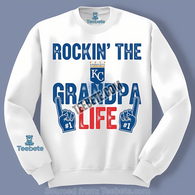 Kansas City Royals Rockin The Grandpa Life Baseball Long Sleeve Kansas City Royals Rockin The Grandpa Life Baseball Long Sleeve