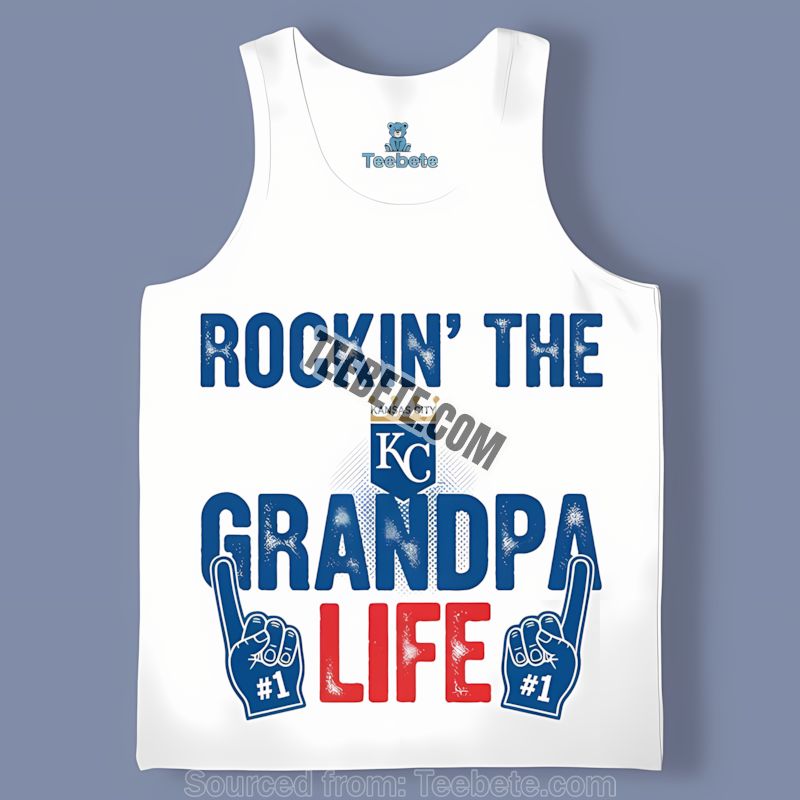 Kansas City Royals Rockin The Grandpa Life Baseball Tanktop Kansas City Royals Rockin The Grandpa Life Baseball Tanktop