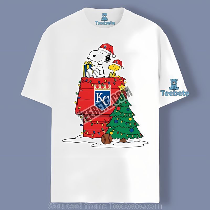Kansas City Royals Snoopy Woodstock Christmas Retro Shirt