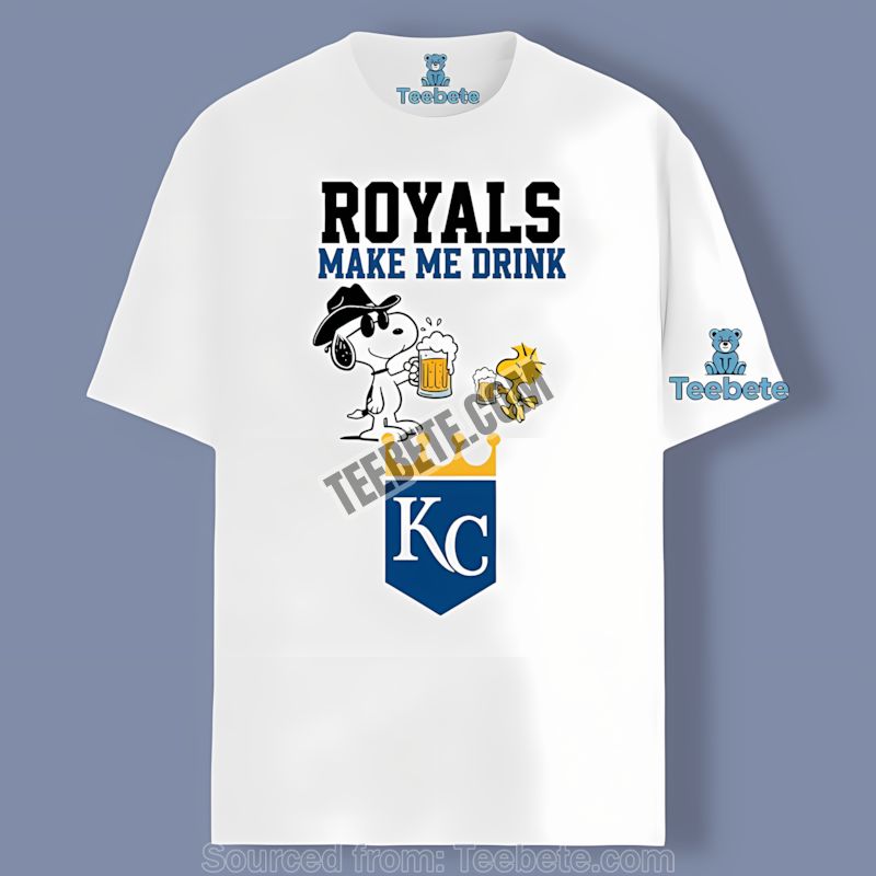 Kansas City Royals Snoopy You Make Me Drink Retro Shirt