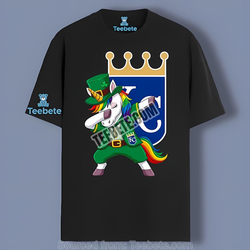 Kansas City Royals St Patrick Dabbing Unicorn Classic Shirt