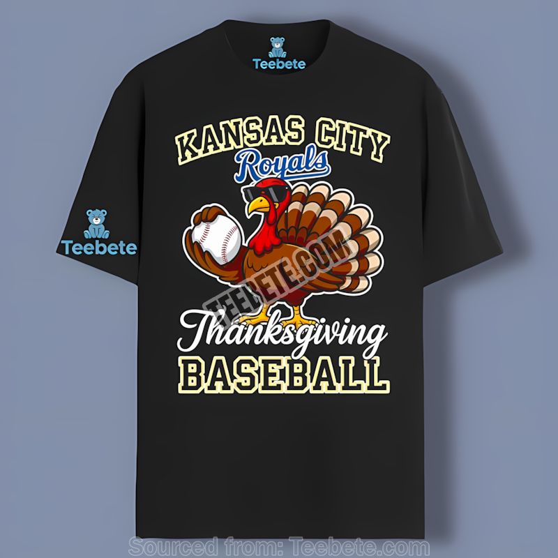 Kansas City Royals Thanksgiving Baseball Turkey Retro Shirt