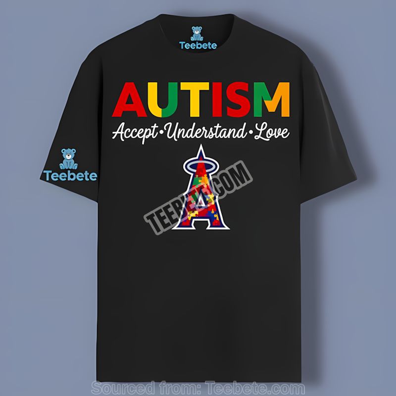 Los Angeles Angels Autism Awareness Shirt Accept Understand Love