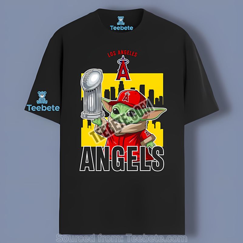 Los Angeles Angels Baby Yoda World Series Trophy Shirt Vintage Style