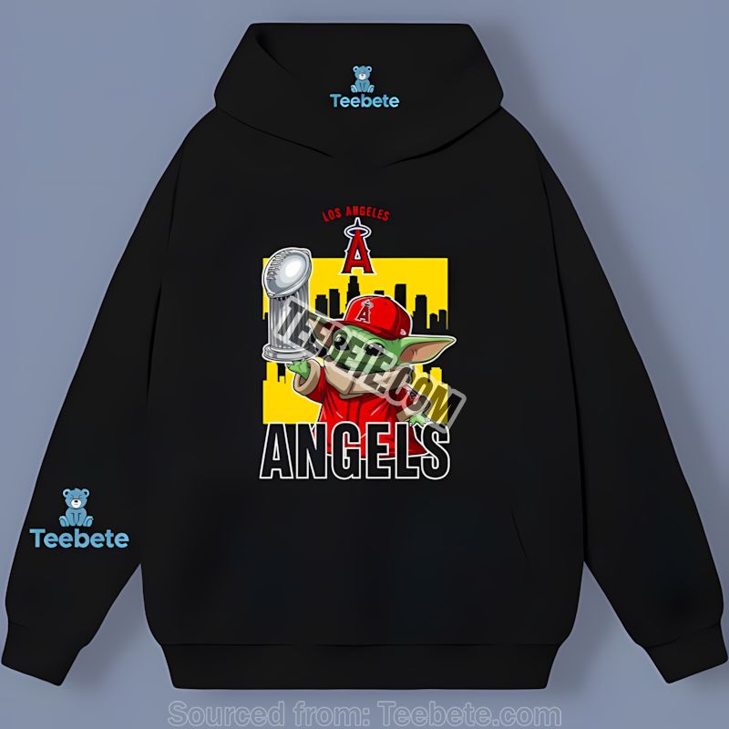 Los Angeles Angels Baby Yoda World Series Trophy Hoodie Vintage Style Los Angeles Angels Baby Yoda World Series Trophy Hoodie Vintage Style