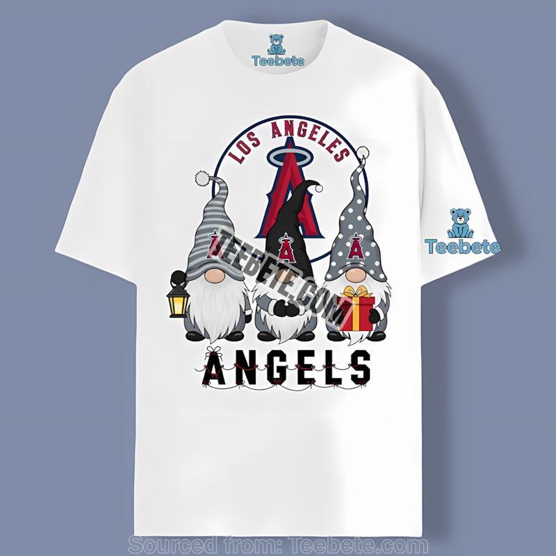 Los Angeles Angels Christmas Gnomes Shirt In Retro Holiday Style