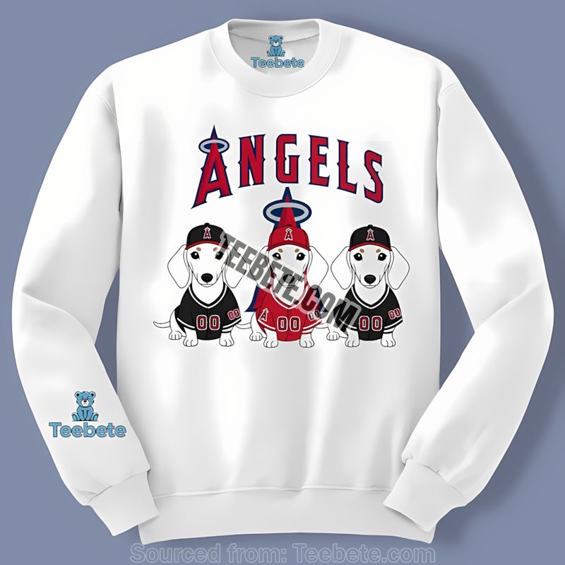 Los Angeles Angels Dachshund Dogs Long Sleeve For Pet Lovers Vintage Style Los Angeles Angels Dachshund Dogs Long Sleeve For Pet Lovers Vintage Style