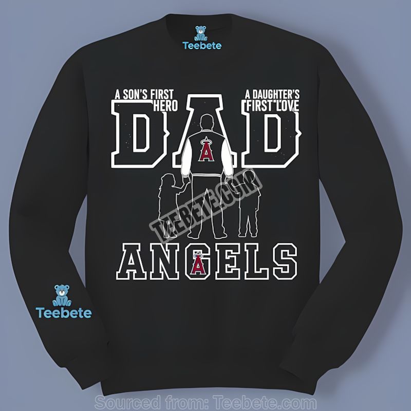 Los Angeles Angels Dad Long Sleeve A Sons Hero A Daughters Love Retro Los Angeles Angels Dad Long Sleeve A Sons Hero A Daughters Love Retro