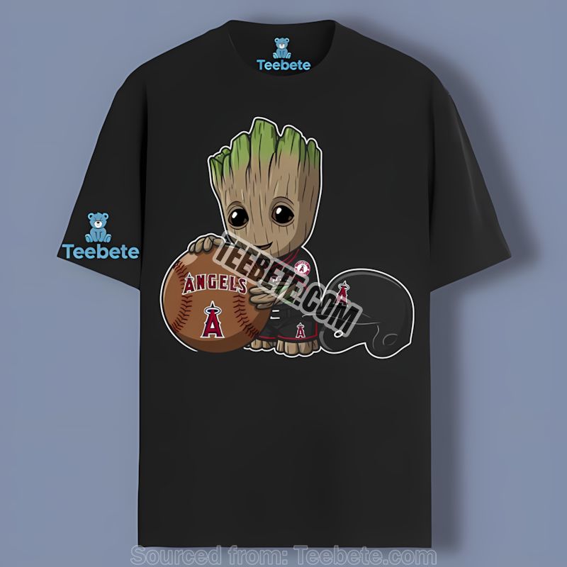 Los Angeles Angels Groot Baseball Shirt Retro Marvel Fan Edition