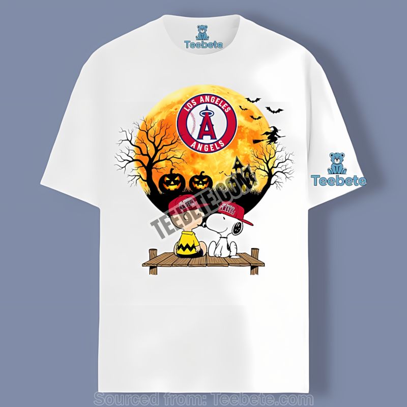 Los Angeles Angels Halloween Charlie Brown Snoopy Shirt For Adults