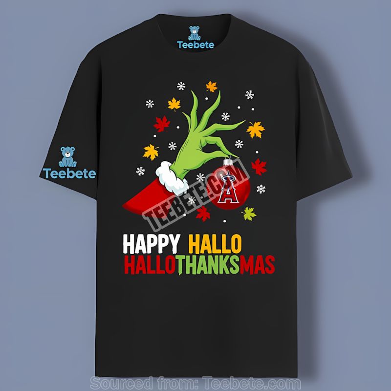 Los Angeles Angels Happy Hallothanksmas Shirt For Holiday Season Fans