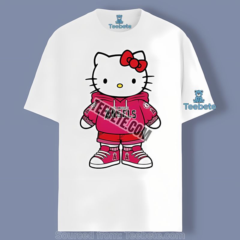 Los Angeles Angels Hello Kitty Shirt For Adults Baseball Fan Edition