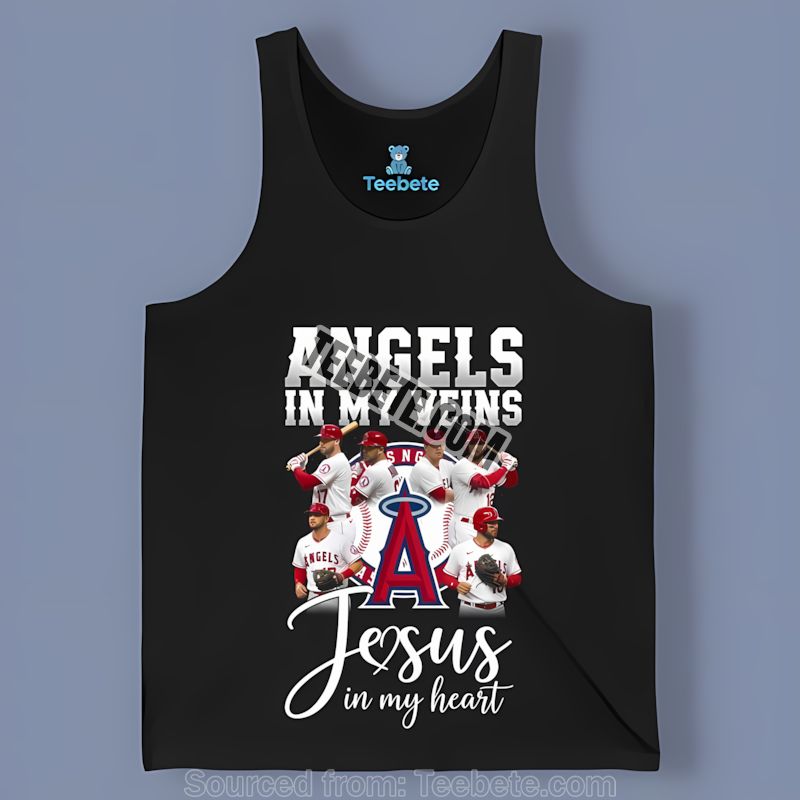 Los Angeles Angels In My Veins Jesus In My Heart Tanktop Trendy Faith Los Angeles Angels In My Veins Jesus In My Heart Tanktop Trendy Faith