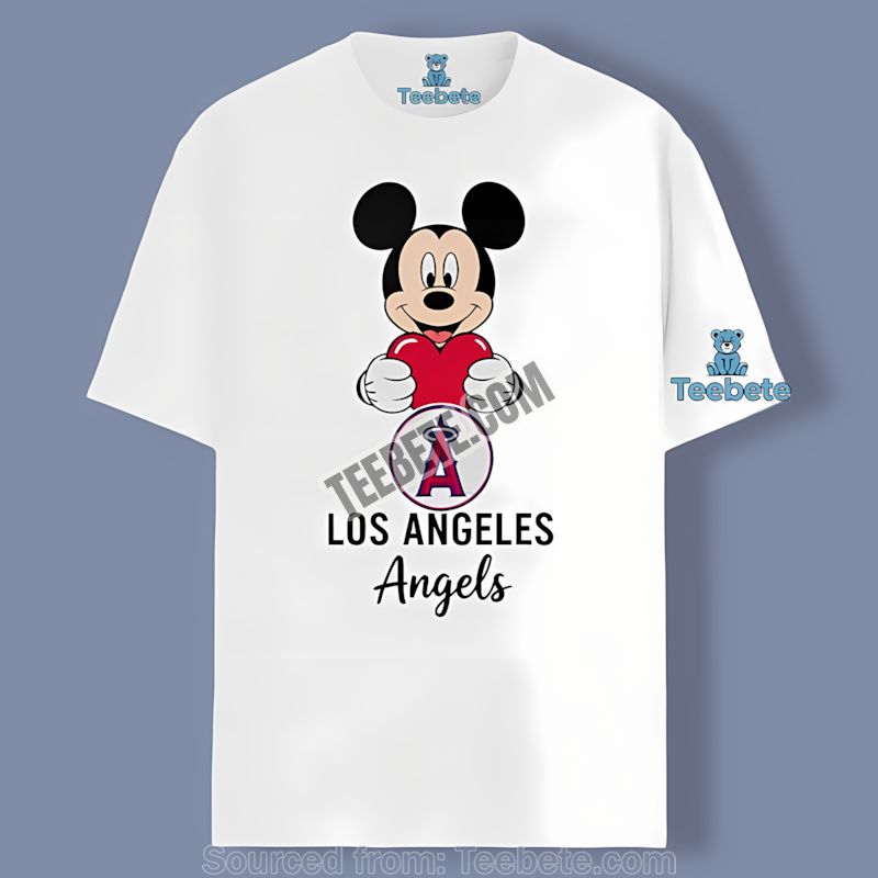Los Angeles Angels Mickey Mouse Relaxed Style Shirt For Adults Fans