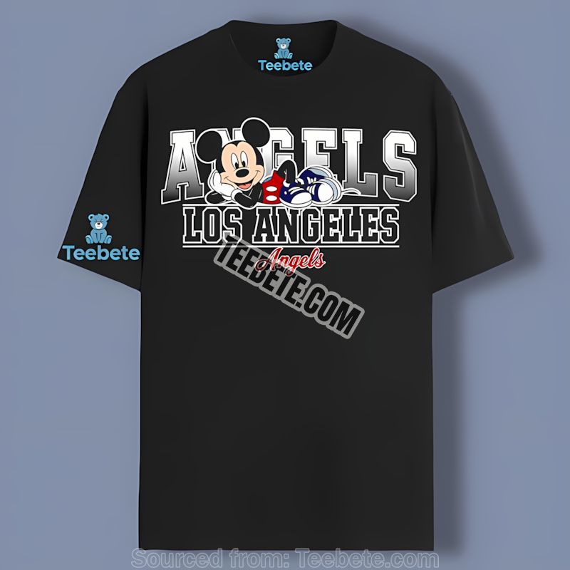 Los Angeles Angels Mickey Mouse Relaxed Style Shirt For Adults Fans